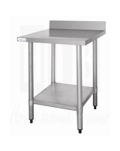 Vogue RVS werktafel met achteropstand 60 cm