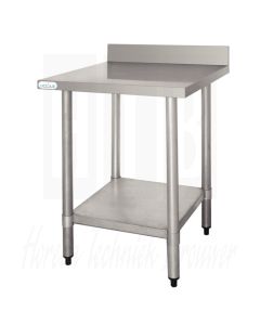 Vogue RVS werktafel met achteropstand 90 cm