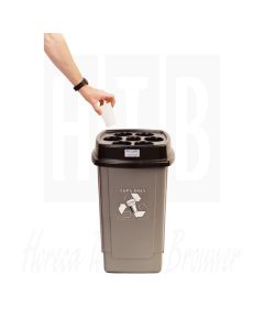 Standaard bekerafvalbak, grijs, 63,5x35,4x35,4cm