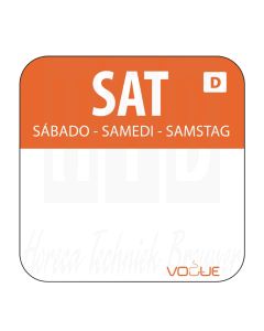 Oplosbare voedselstickers zaterdag (rol 1000)