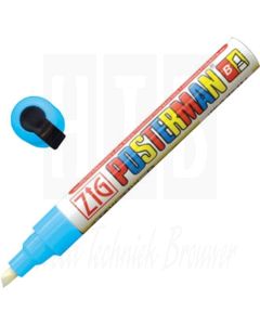 Zig posterman weerbestendige stift, licht blauw, 6mm
