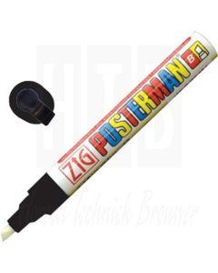 Zig posterman weerbestendige stift, zwart, 6mm