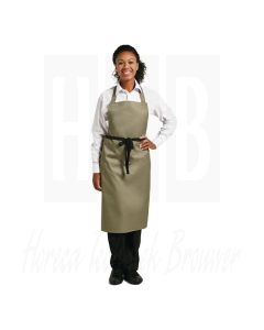 Whites halterschort polyester/katoen olijfgroen