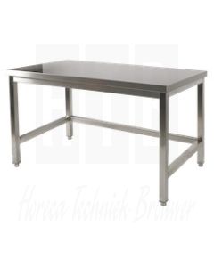 Bertrand RVS Lage Werktafel (L)1300 X (D)800 X (H)600mm, TTB/1380