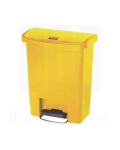 Rubbermaid Slim Jim Front Step pedaalemmer 30ltr geel