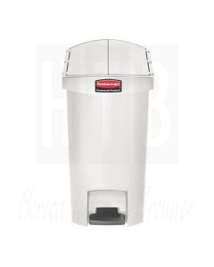 Rubbermaid Slim Jim End Step pedaalemmer wit 30ltr