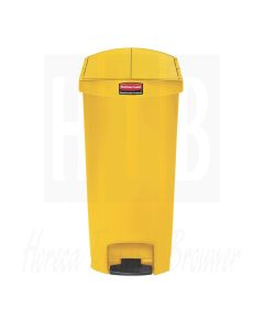 Rubbermaid Slim Jim End Step pedaalemmer geel 68ltr