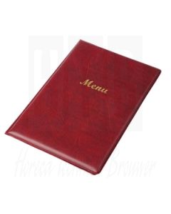 Menumap A5 bordeaux voor 2 pagina's
