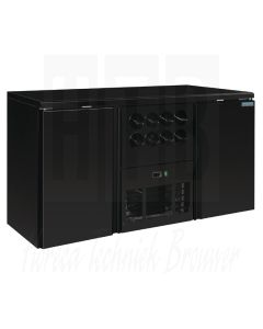 Polar barkoeling 2 deurs  en  flessennest, 380 Liter, 230 Volt 50HZ, GL189