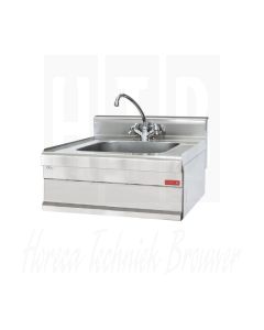Gastro-M 650-serie wasbak met afvoer, mengkraan en overloopbuis, model 65/70 L, GN072
