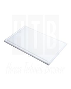 Gastro-M GN1/1 HDPE snijplank met sapgeul wit