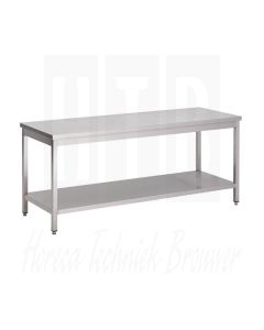 Gastro M RVS werktafel met onderblad 85x140x60cm, GS004