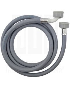 AANSLUITSLANG 2.00 meter 3/4 Recht x 3/4 haaks, COMPLEET, temperatuur max: 90°C, 9008166