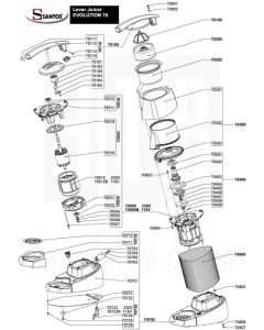 Schroef voor bovenplaat motor, SANTOS N70, 70804
