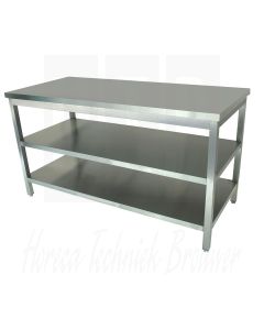 Bertrand RVS Werktafel met twee onderbladen (L)1400 X (D)500 X (H)900mm, TT/1452