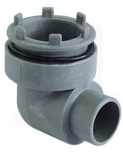 ELFRAMO Afvoerventiel compleet, draad 1¾" AD ø 65mm ID ø 43mm slang ø 37mm BD14, 00012715