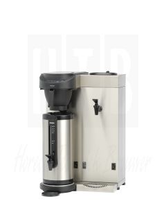 Koffiezetapparaat met pompthermoskan en heetwateraftap, Animo MT200W - ZWART, wateraansluiting,  10577