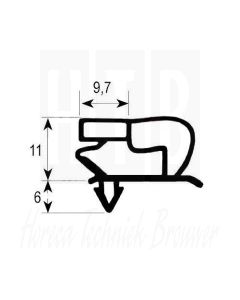 Deurrubber POLARIS 643x411mm Grijs, 14415396616