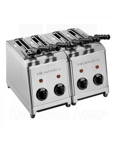 Milan Toast Tosti apparaat RVS model INOX4, 7000, 230 Volt 50HZ, 420004