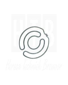 Verwarmingselement 2000 Watt 230 Volt 50HZ, L 280mm H 34mm pijp ø 9mm aansluiting M4 droog verwarmingselement, 6006