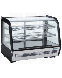 Polar G-serie tafelmodel koelvitrine, zwart, 160 liter, 230 Volt 50HZ, CD230