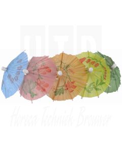 Parasols kleuren assorti 17cm (box 144)