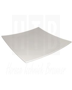Kristallon gebogen vierkant bord, wit, 420x420mm