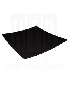 Kristallon gebogen vierkantbord, zwart, 420x420mm