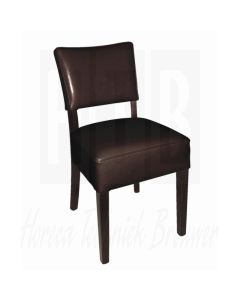 Ruige imitatielederen stoel, donker bruin (Box 2)