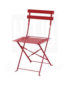Bolero stalen stoelen rood