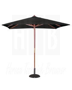 Bolero vierkante zwarte parasol 2,5 meter, GH990