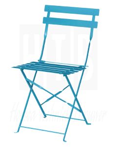 Bolero opklapbare stalen stoelen blauw (2 stuks)