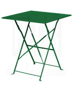 Bolero opklapbare stalen vierkante tafel groen