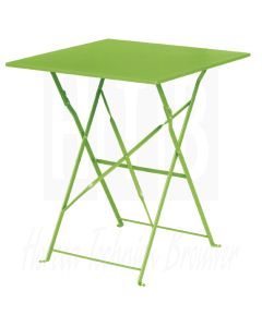 Bolero opklapbare stalen vierkante tafel groen