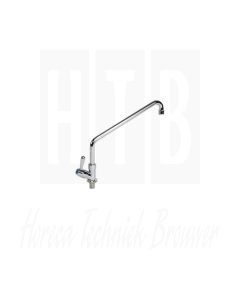 LINUM KRAAN MET KWARTSLAGBEDIENING - 1 HENDEL - MET GEPLOOIDE UITLOOP 300 MM, LKF‑1314‑000