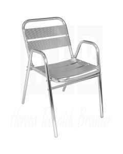 Bolero aluminium stoel met armleuning