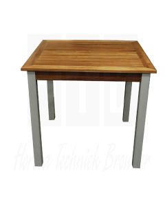 Bolero aluminium/teak tafel 80x80cm