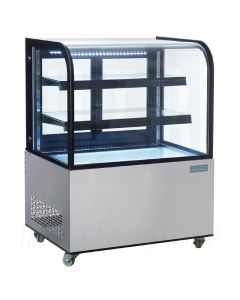 Polar gekoelde vitrine met gebogen glas 270 liter, 230 Volt 50HZ, CG841
