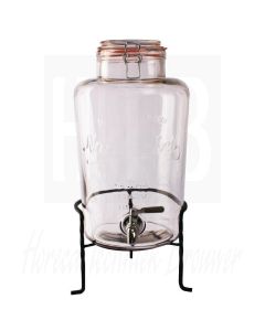 Olympia glazen retro waterdispenser met standaard 8,5ltr