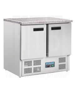 Polar gekoelde werkbank met marmeren werkblad 240 Liter