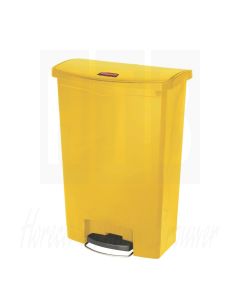 Rubbermaid Slim Jim Front Step pedaalemmer 90ltr geel