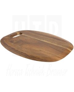 Acaciahouten presentatieplank rond met handvat groot 