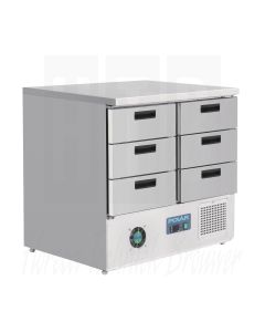 Polar G-serie koelwerkbank met 6 lades 240 Liter, 230 Volt 50Z, FA440