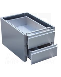 Gastro-M RVS ladenblok met 3 laden voor onderbouw 450x580x550mm GN144