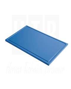 Gastro-M GN1/1 HDPE snijplank met sapgeul blauw