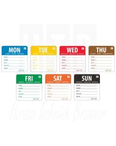 Kleurcodestickers week set